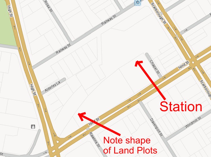 Bigger map of railway St